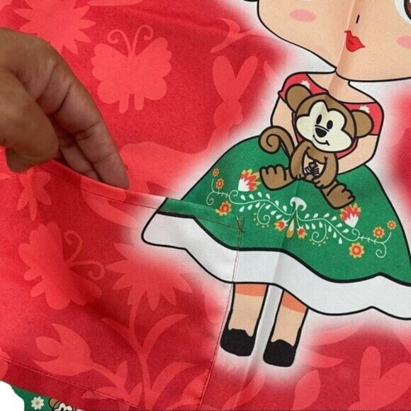 Mexican Artisan Apron multicolored classic halter and back straps MULTIPURPUSE - Picture 8 of 9